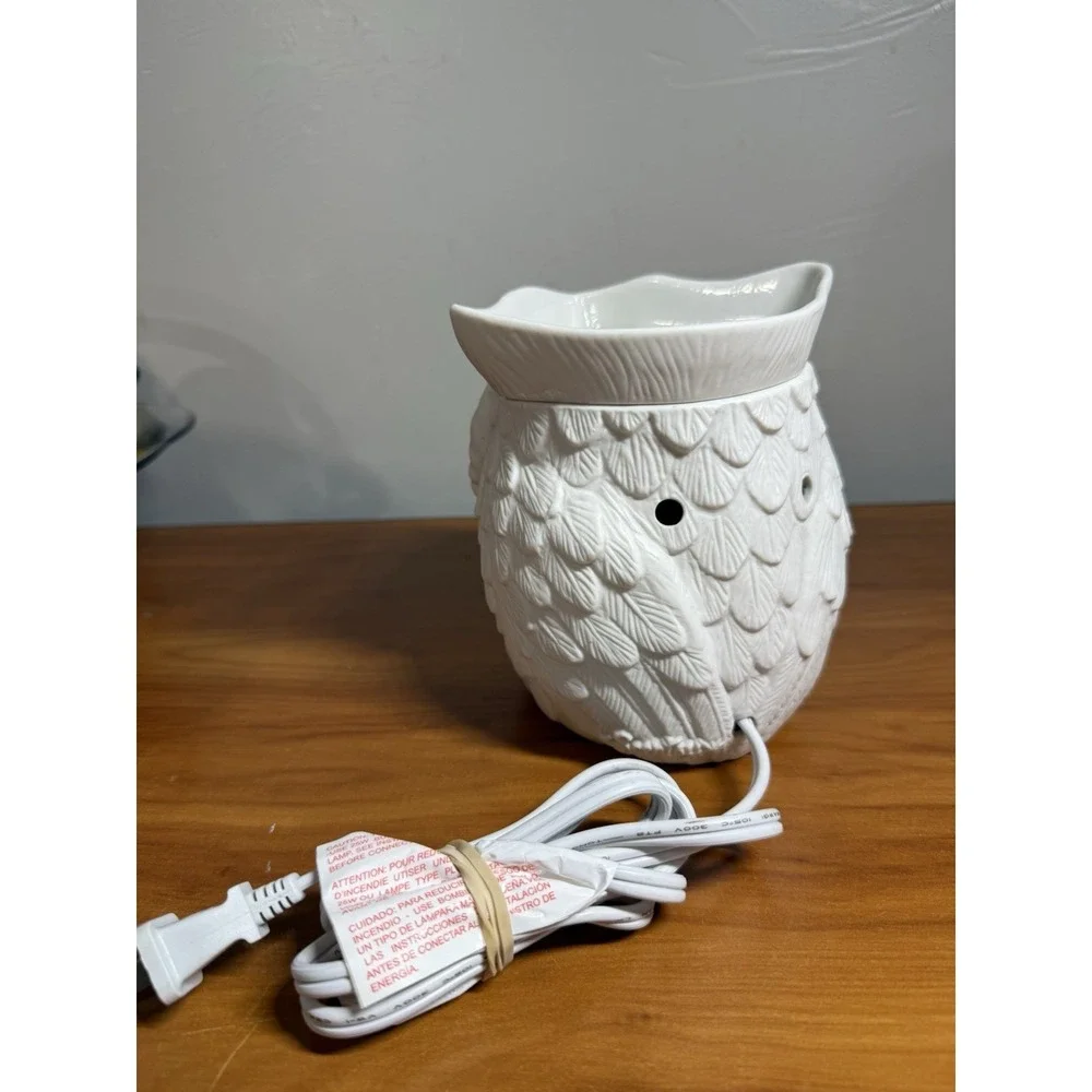 Scentsy Hoot Owl White Electric Wax Warmer Full‎ Size Tested Working Retired